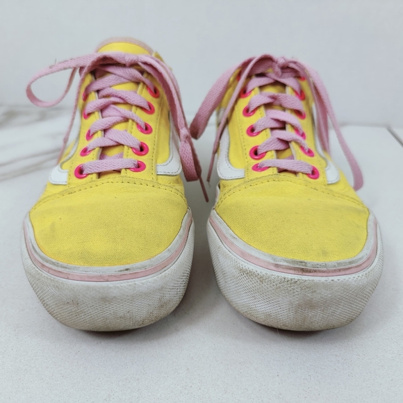 Vans Women's Old Skool Custom 'Im Baby' Platform Low Yellow Canvas Sneakers, 7.5 - Picture 4 of 10